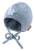 Sterntaler Beanie mit Stickmotiv Dino für Jungen – Baby und Kinder Mütze mit angeschnittenen Ohrenklappen und Bindeband – gefüttert mit Baumwollfleece – blau, 37