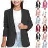 Ybing Mädchen Blazern langärmelig Mädchen Lange Ärmel Schuluniform Kinder Cardigan Formale Offene Front Anzugjacke mit Innentasche für Kinder Langarm Anzugjacke Prime of Day 2025 Angebote